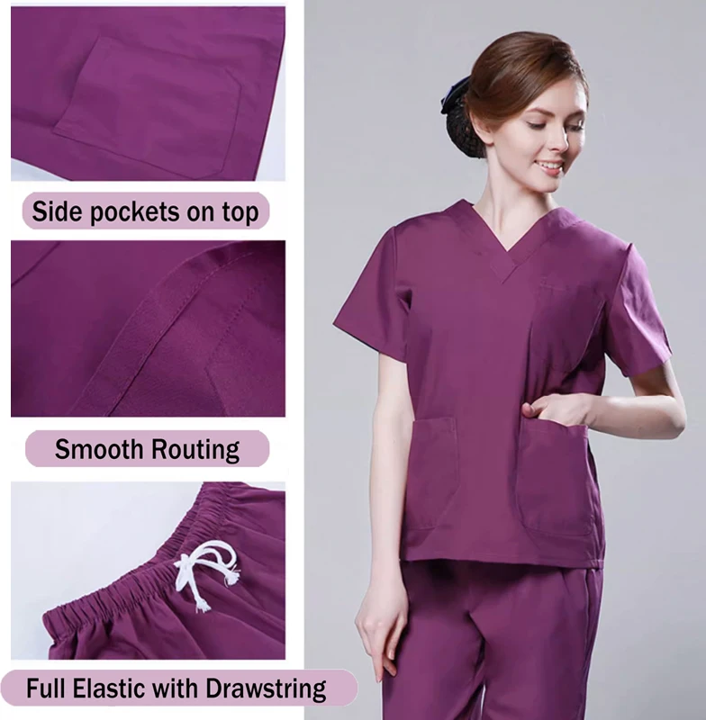 พรีเมี่ยมผ้าฝ้ายชุดขัดพยาบาลสตรีผ่าตัดทางการแพทย์โรงพยาบาลชุด Workwear สุขาภิบาลศัลยกรรมคลินิกทันตแพทย์ชุด 101