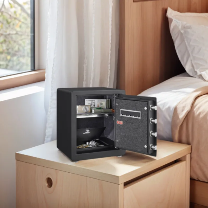 1.52  Box Solid Alloy Steel Office Hotel Home Safe Security Digital Safes Box With Electronic Keypad Spare Key Smart