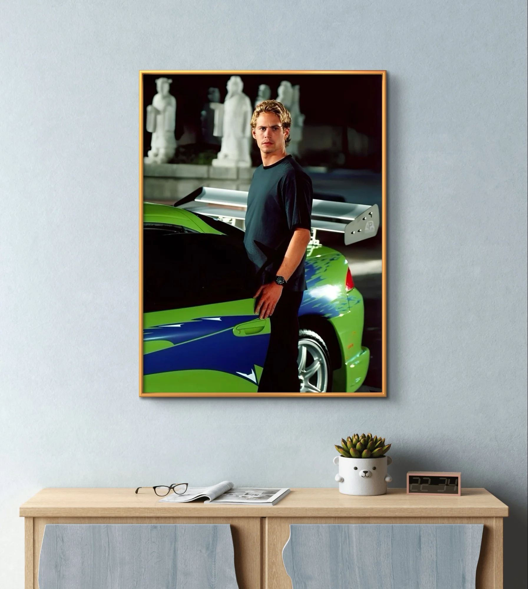 For Fast And Furious Diy Diamond Embroidery Kit Paul Walker And Cars Diamond Painting Mosaic Oil Painting Home Decor Gift