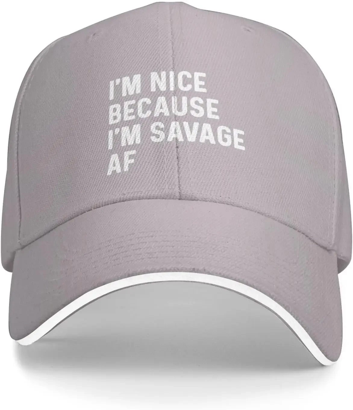 I'm Nice Because I'm Savage Af Hat for Women Baseball Hat Cool Caps