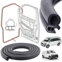 SIDE TUBE SEAL Front Sliding Door Bonnet For VW T4 T5 T5.1 T6 Transporter Multivan Caravelle Rubber FINNED Car EDGE TRIM Strips