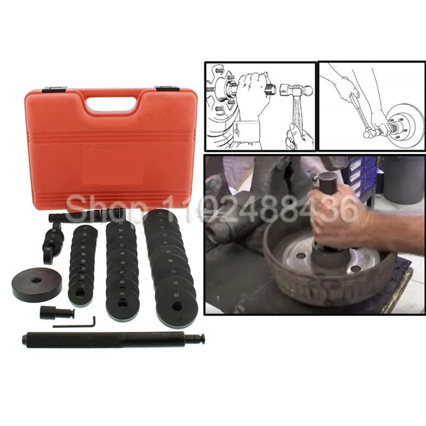

52pcs Custom Bushing Bearing Seal Driver Push Press Disc Tool Set 18-65mm 74mm Oil Seal Removal & Installation Repair Tools Kit