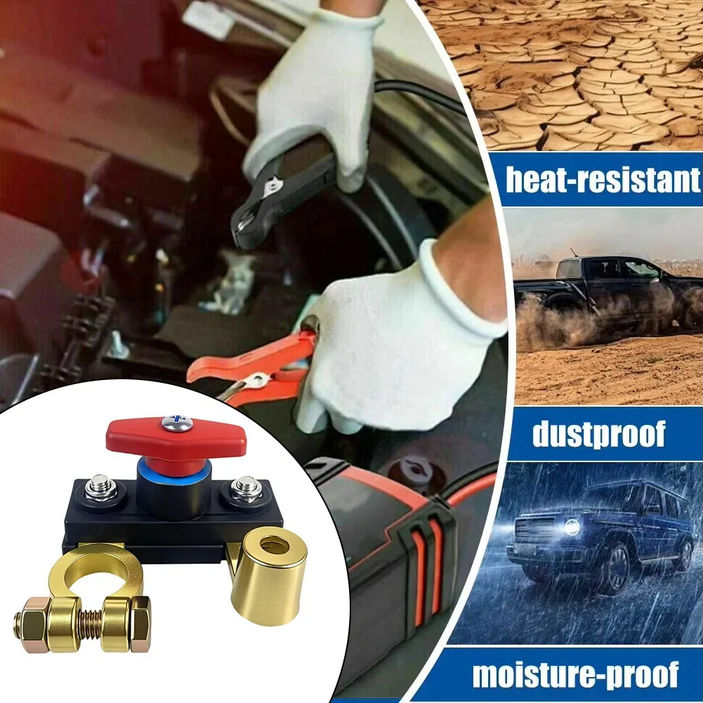 12V 24V Battery Disconnect for Top Post Negative Terminal in Cars Trucks and RVs with Protection from Unauthorized Power Usage