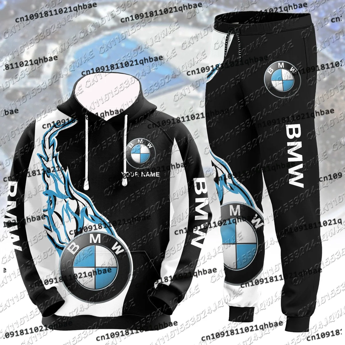

BMW Racing Sport Set Popular Kid/Adults Fashionable Casual Hoodie And Pants Set Men's And Women's Couple's Comfortable Clothing