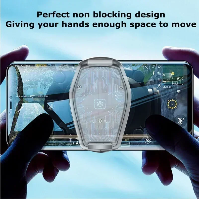 Mobile Phones Back Clip Fast Cooling Fan K3 Semiconductor Game Cooler with RGB Lighting for Live Broadcast PUBG Gaming Radiator