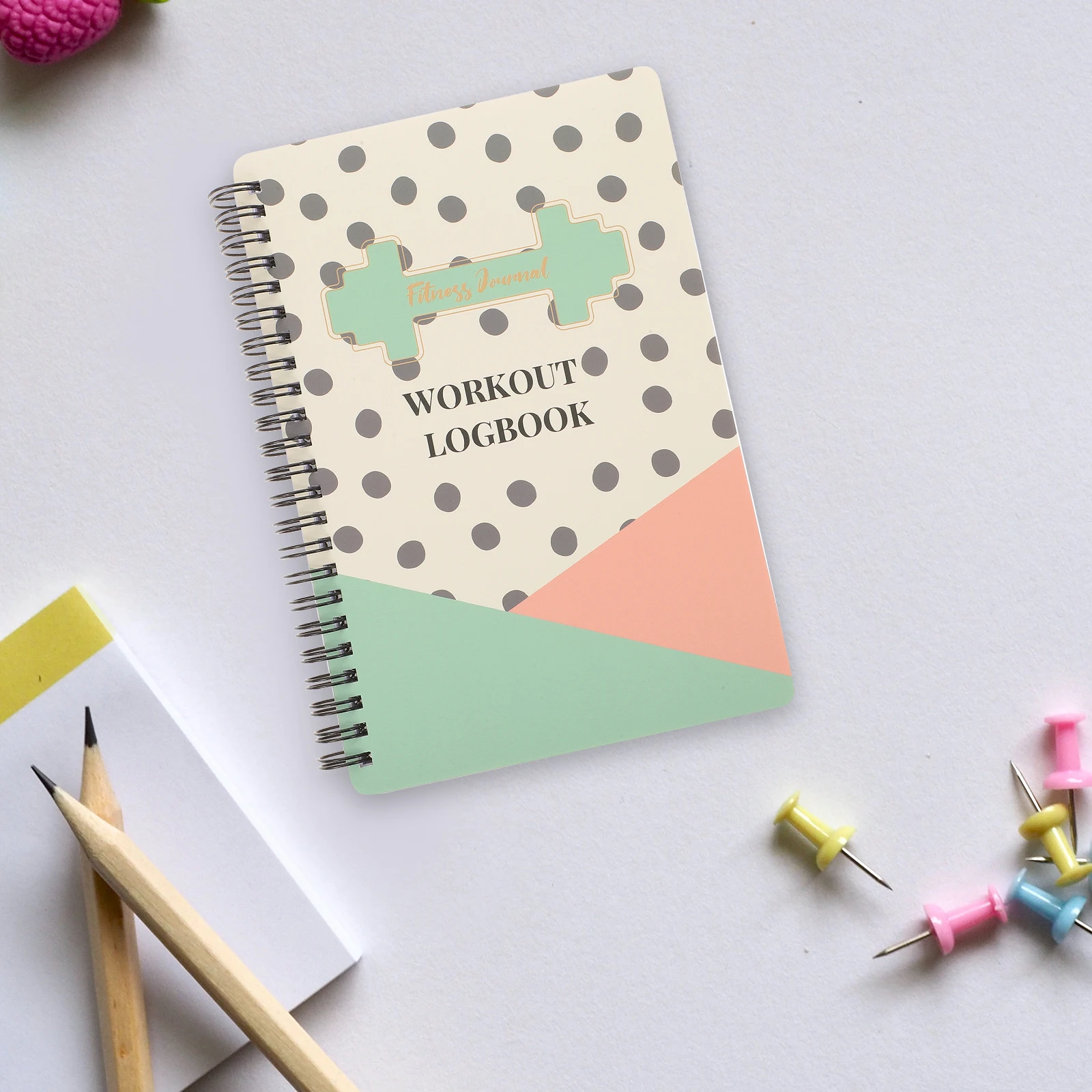 

Fitness Exercise Notebook Health Diary Track Monthly Checks Results Workout Planner Spiral Bound Gym Journal