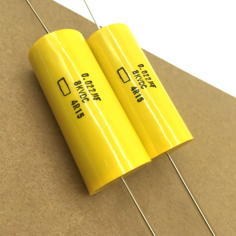 

2PCS/Nippon Chemical Black Diamond 4R15 0.022UF 223 22NF 8KV 8000V Axial Thin Film Capacitor