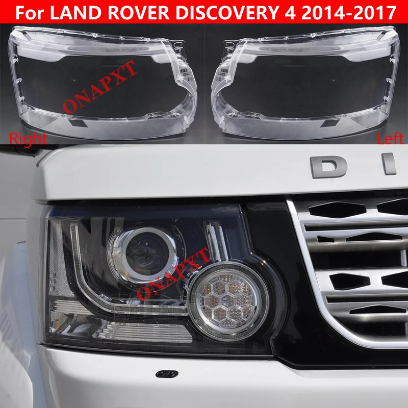 

Автоматический светильник крышки для LAND ROVER DISCOVERY 4 2014-2017 прозрачный абажур лампы спереди головной светильник чехол для стеклянных линз в виде ракушки