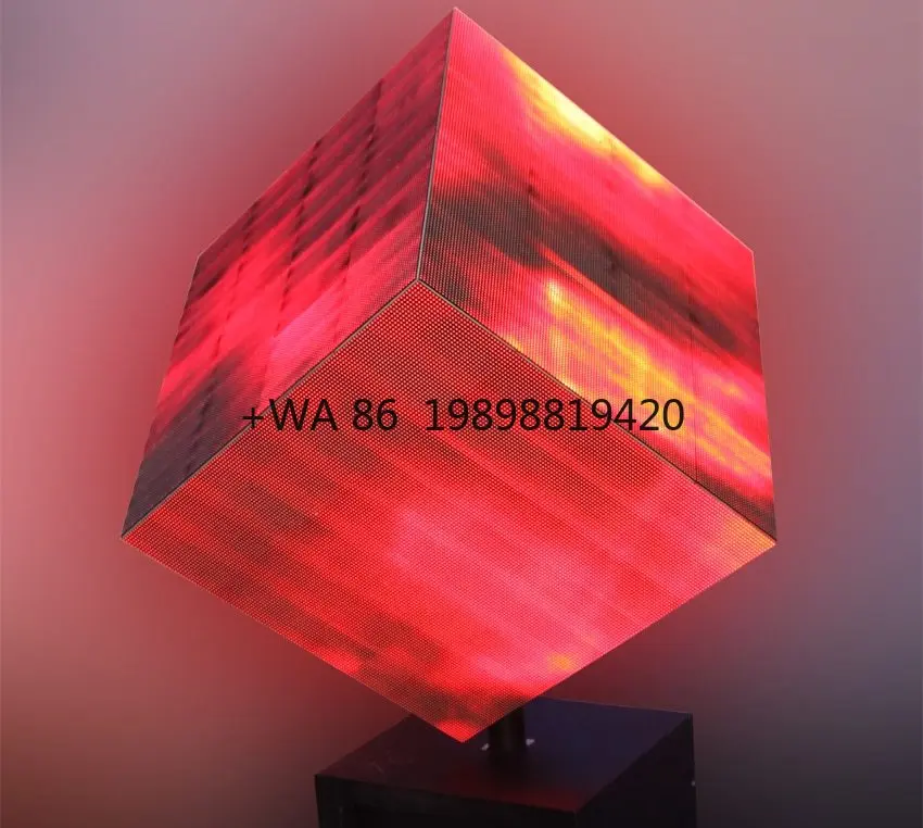 4sides 5sides Screen P2 P2.5 P3 P3.91 P4 Cube LED Screen Magic Cube Display Stage Plaza Video 3d LED Pixel Cube Screen Video