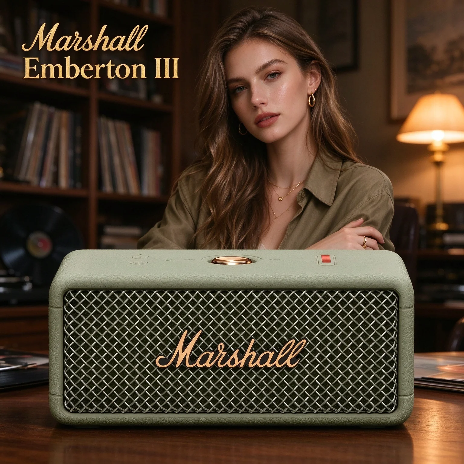 Marshall EMBERTON III Home & Travel Bluetooth Speaker, IP67 Rated Waterproof, True 360 Sound, Bluetooth5.3 & 32+ Hours Battery