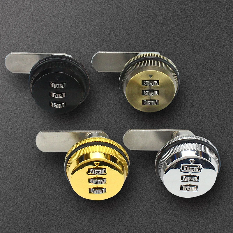 Smart Zinc Alloy Cam Combination Lock 3 Digit Combination Security Anti-theft Drawer Cabinet Door Combination Lock