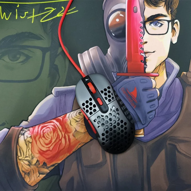 

Darmoshark N1 Lightweight Wired Mouse Hole Mouse 6400 Chip Game Special Wired Esports Game Office Surprise Holiday Gifts