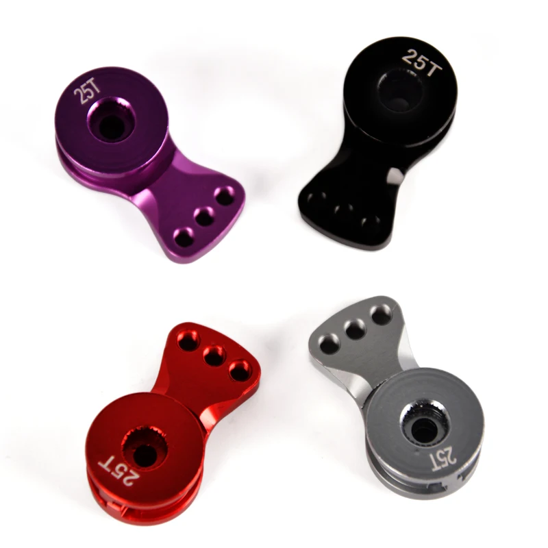 [Protezione regolabile] Braccio servo in metallo regolabile a 3 fori stile m 25t con protezione tampone per accessori modello auto/barca 1/10 1/8 Rc