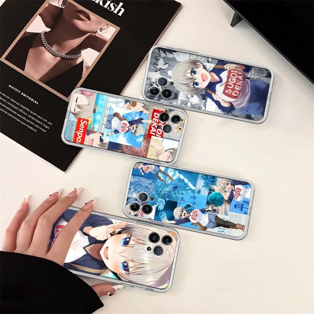 Anime Uzaki Chan Phone Case Silicone Soft for iphone 15 14 13 12 11 Pro Mini XS MAX 8 7 6 Plus X XS XR Cover