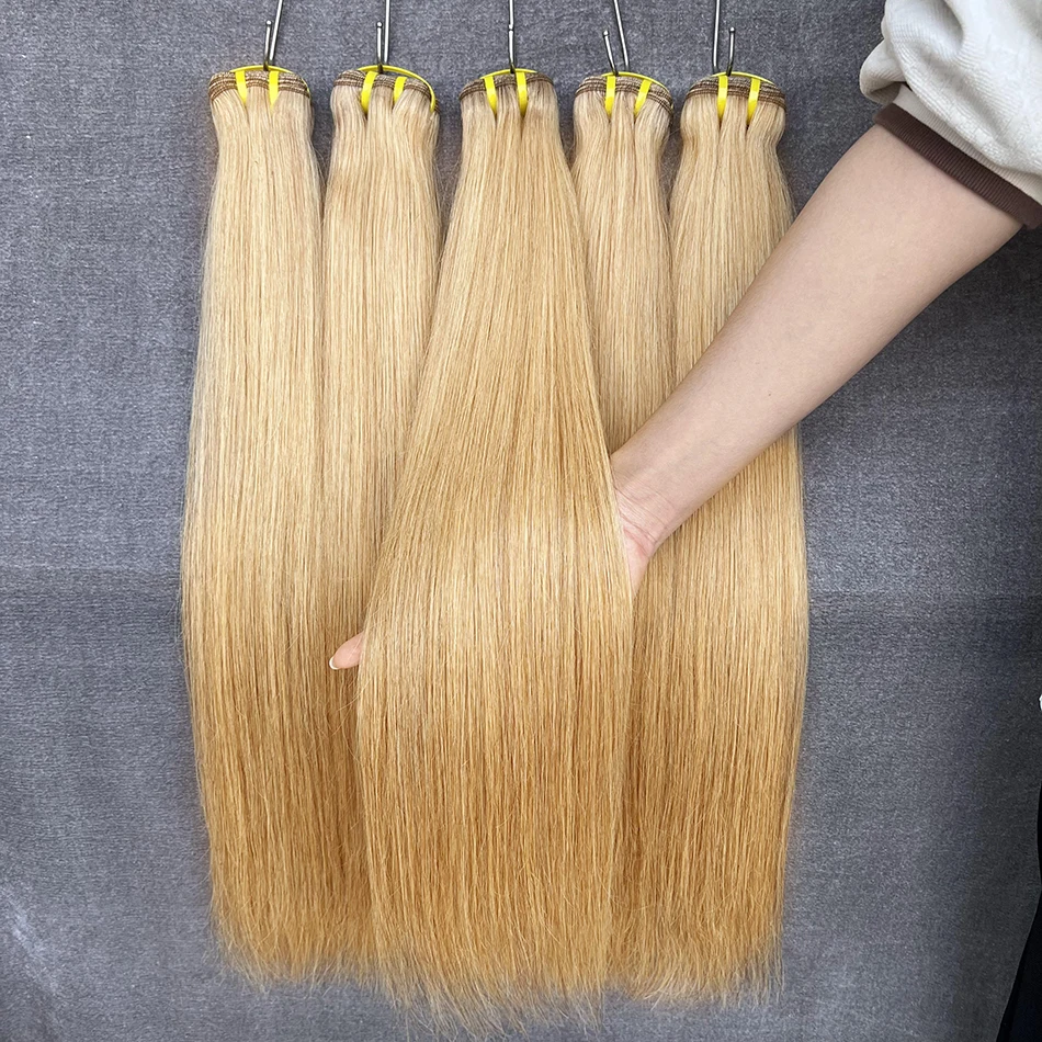 #27 Honey Blonde Bundles Straight Grade 12A 100% Unprocessed Virgin Human Hair Bundles Colored Hair Bundles Extensions