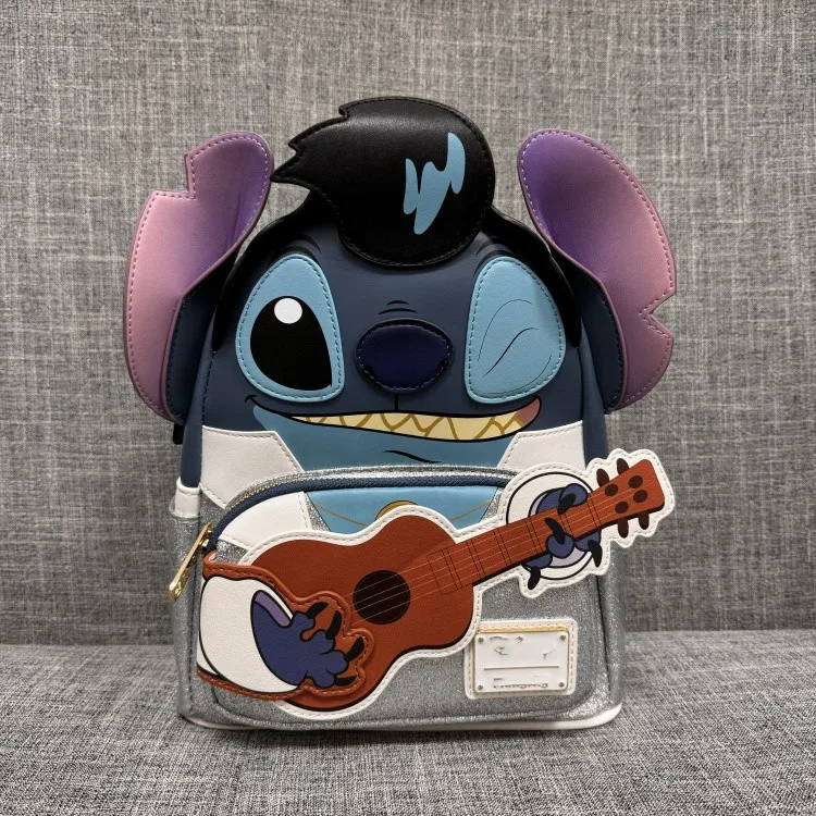 Mochila Sanrio Disney Stitch para crianças, desenhos animados de Kawaii, Design bordado, Bolsa Crossbody Casual Fresca, Presente especial da moda, Quente