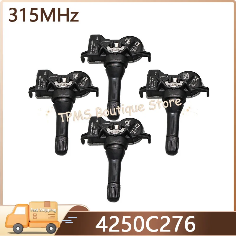 

4pcs 315MHz 4250C276 4250B975 TPMS Sensor Tire Pressure Monitor System For Mitsubishi i-MiEV Lancer Mirage G4 Outlander Sport