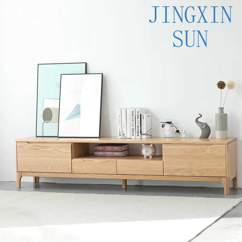 Directly from the manufacturer Nordic solid wood TV cabinet Japanese-style small apartment oak floor cabinet simple modern livin