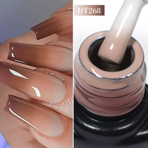 Imagen 2 del producto Esmalte de uñas de Gel térmico de 7ml, Gel que cambia de Color con temperatura de 3 capas, barniz de Gel UV para decoración de uñas semipermanente gris de invierno