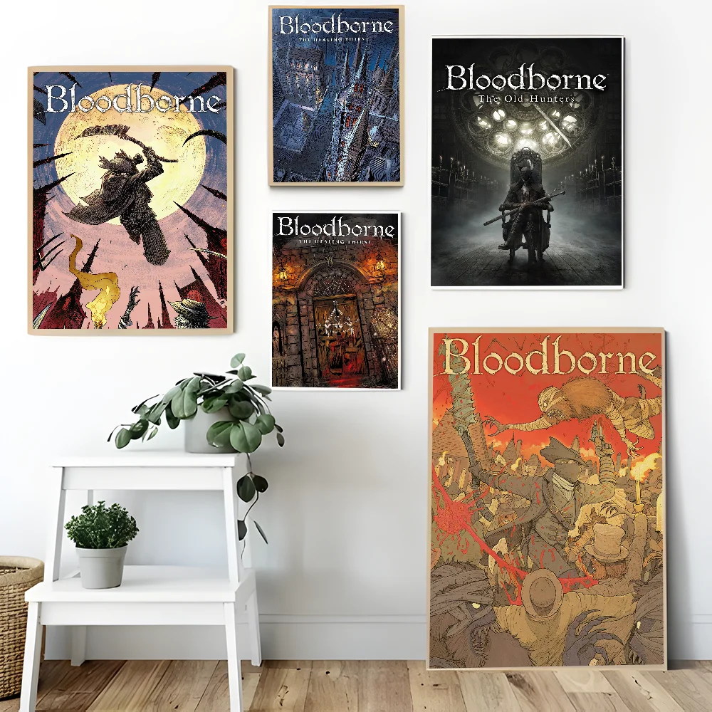 Bloodborne Whitepaper Poster Retro Kraft Paper Sticker DIY Room Bar Cafe Vintage Decorative Painting