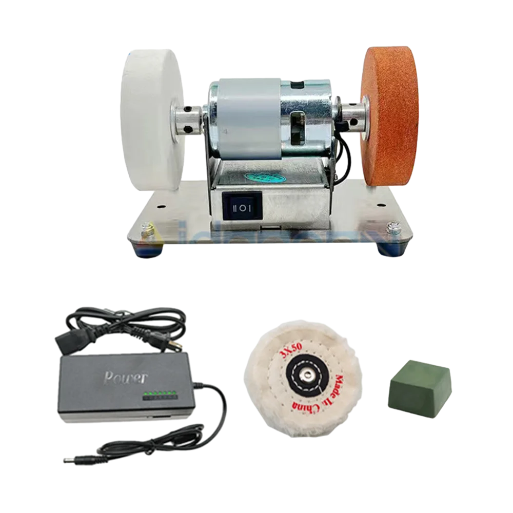 110 V/220 V Mini Rettificatrice Da Tavolo Rettifica Grossolana e Fine Doppie Mole Per Uso Domestico Elettrico Rettifica Lucidatura 100 W