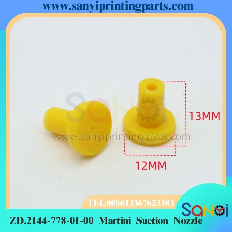 100 Pieces ZD.2144-778-01-00 Martini Suction Nozzle Yellow Plastic Cover