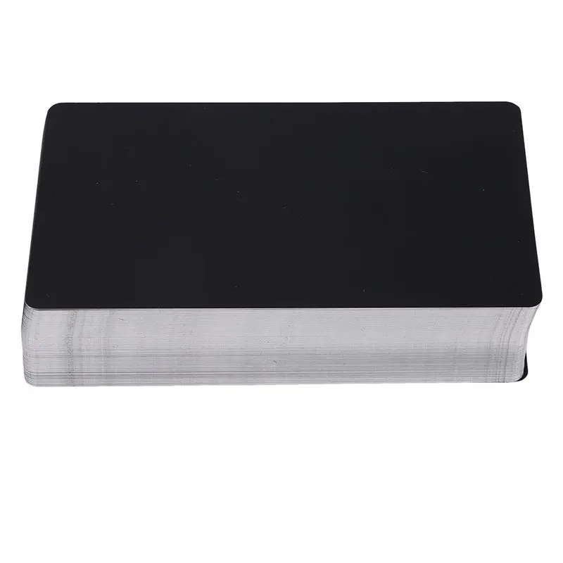 Bulk Pack Of 100 Matte Black Laser Engraving Metal Blanks, Aluminum Business Card And DIY Gift Card Sheets User-Friendly
