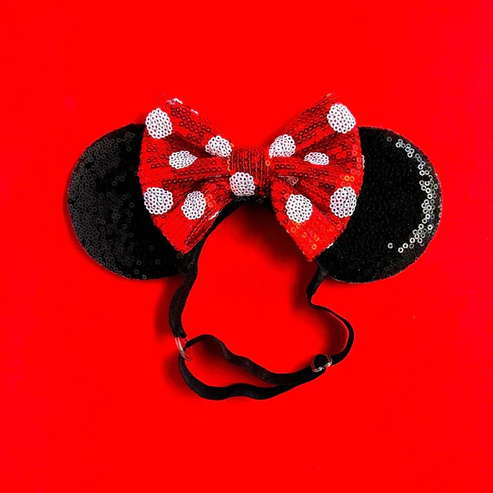 Adjustable Mickey Ear Elastic Headband, Adult and Children\'s Nylon Headband, Cosplay Hair Accessories