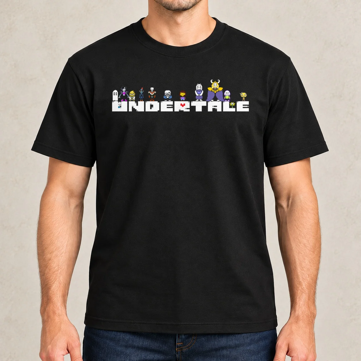 Undertale Classic Video Game – Sans Retro T-Shirt t shirts for man graphic tees t shirt man casual T-Shirt