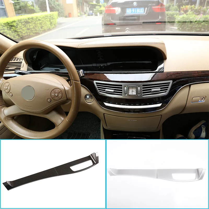 

For Mercedes-Benz S-class w221 2008-2012 ABS Car Dashboard Lower Surface Decorative Board Stickers Car Accessories Modification