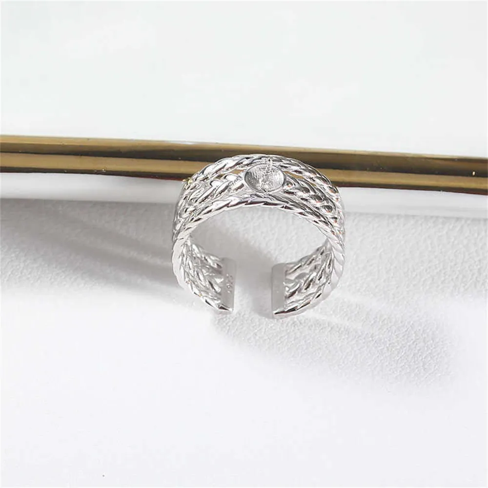 Solid S925 Sterling Silver Pearl Ring Settings Findings & Accessories - for Jewelry Making Bulk Wholesale Craft Supplies 8-12mm