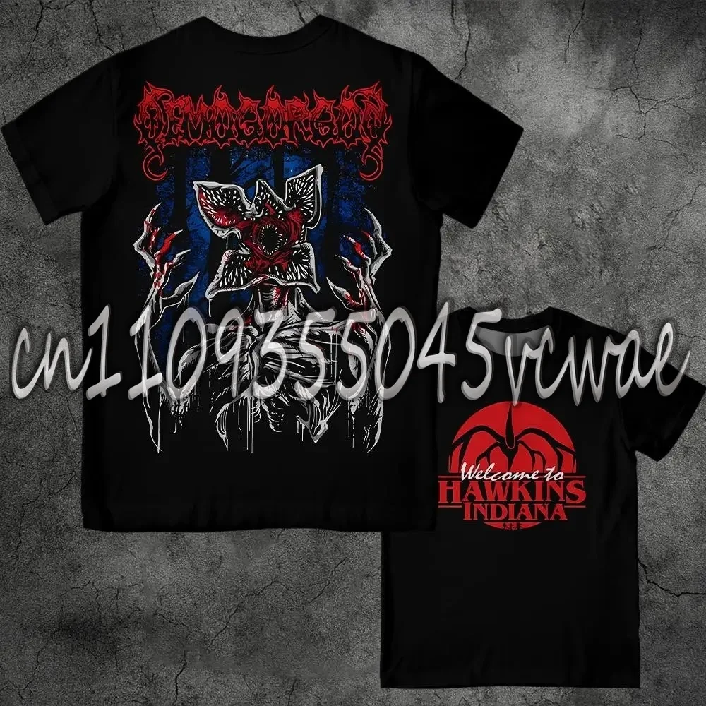 

Лидер продаж: Футболка для беременных и детей с 3D-принтом «Демогоргон-каннибал» и цветами, летняя, для взрослых и детей, 2026