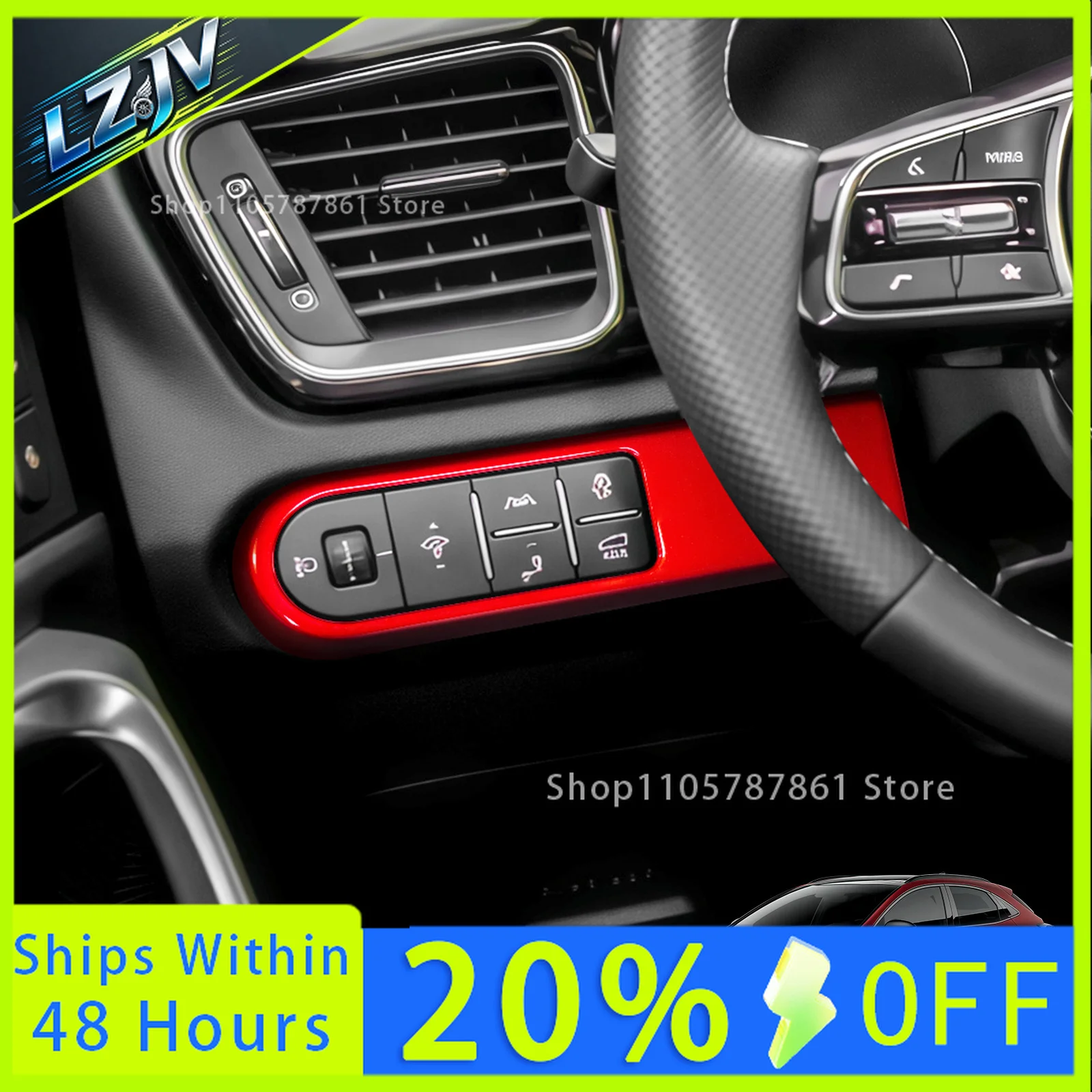 LZJV For Kia Ceed Xceed 2020-2025 Headlight Adjuster Button Cover Interior Trim Car Accessories Auto Styling Part