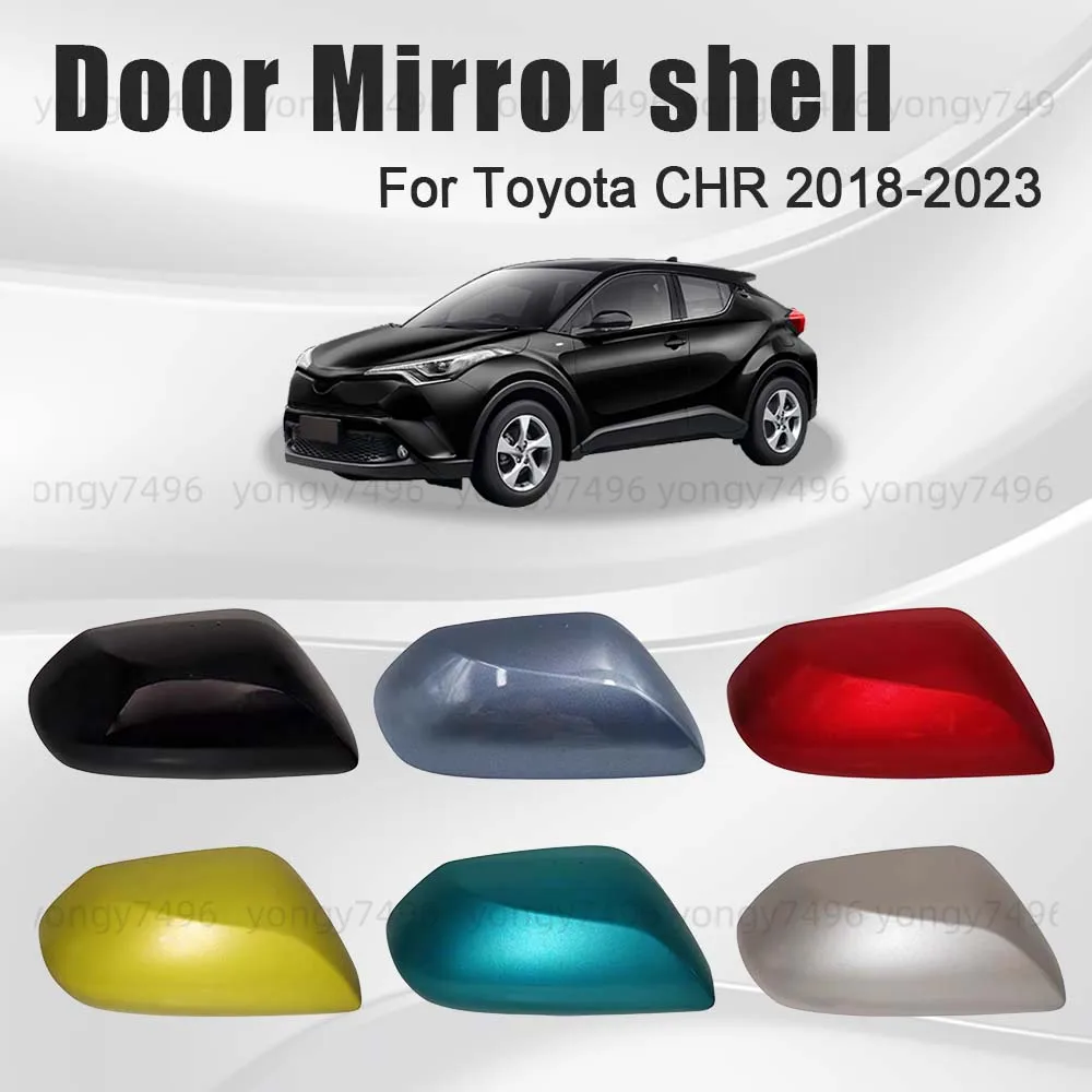 

Door Mirror Shell For Toyota CHR 2018-2023 Picture Frame Lens Electroplated Bright Strip Cars Accessories LOWER COVER White