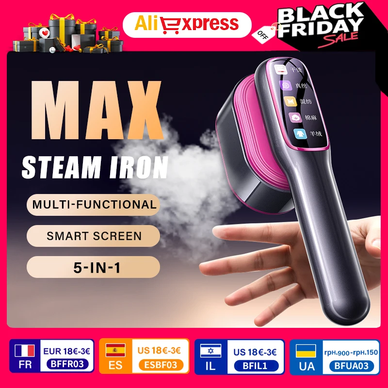 NEW Handheld Steam Iron Garment Steamer Portable Mini for Clothes Fast Heating Travel Garment Fabric Press Machine with Home