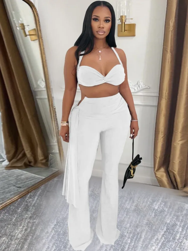 Set da donna da 2 pezzi 2025 Set coordinati estivi di nuovo arrivo Set da due pezzi Top senza maniche e pantaloni Abiti Abiti Abbigliamento
