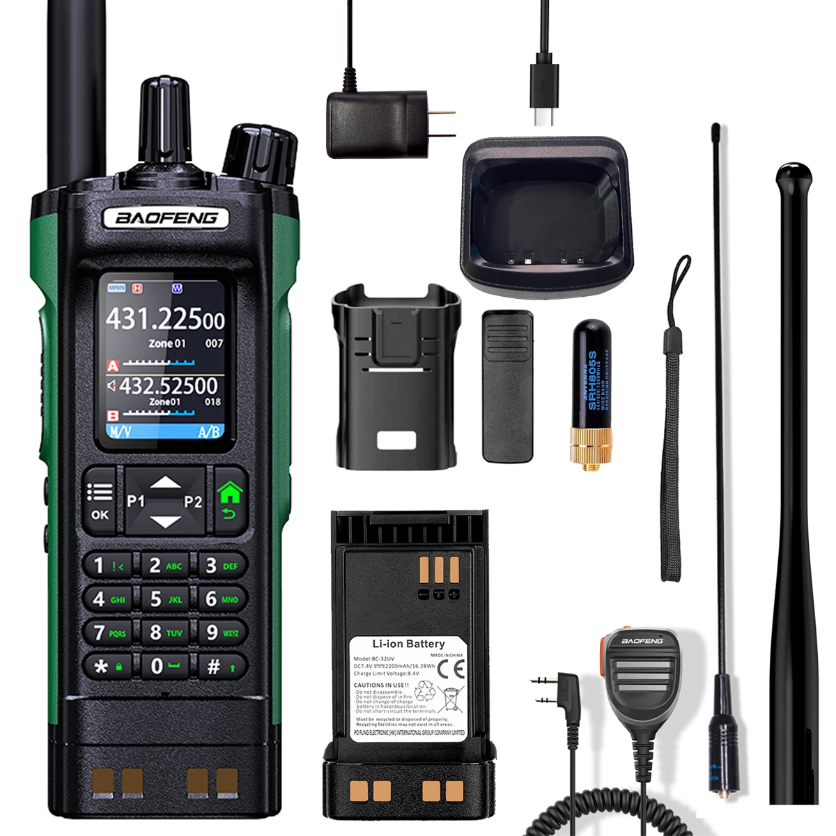 Neues BAOFENG DM32 Walkie Talkie DMR GPS 10 W Programmierung Multi Band Wireless Kopierfrequenz Typ-C DM-32UV Ham 2-Wege Ra