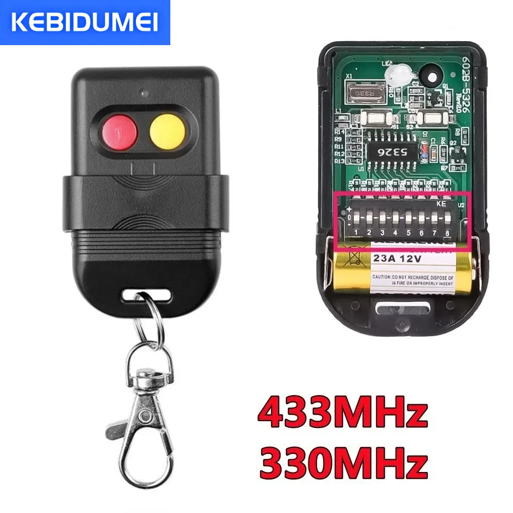 433MHz 330 mhz 2 Keys RF Wireless Remote Control 8 Dip Switch Auto Gate For Gate Garage Door Opener Universal remote control