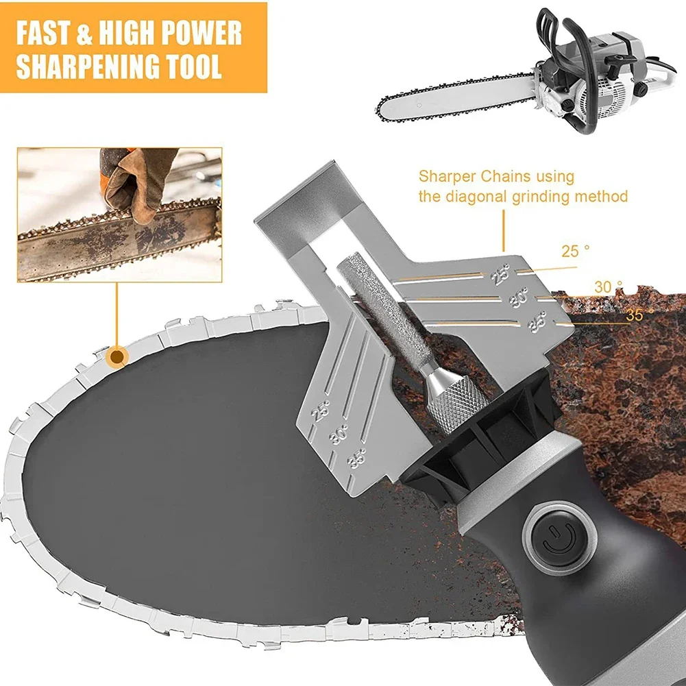 Affûteur de tronçonneuse électrique sans fil, déterminer la tronçonneuse à grande vitesse, outil d'affûtage, polissage, mèches de meulage, outils de jardinage