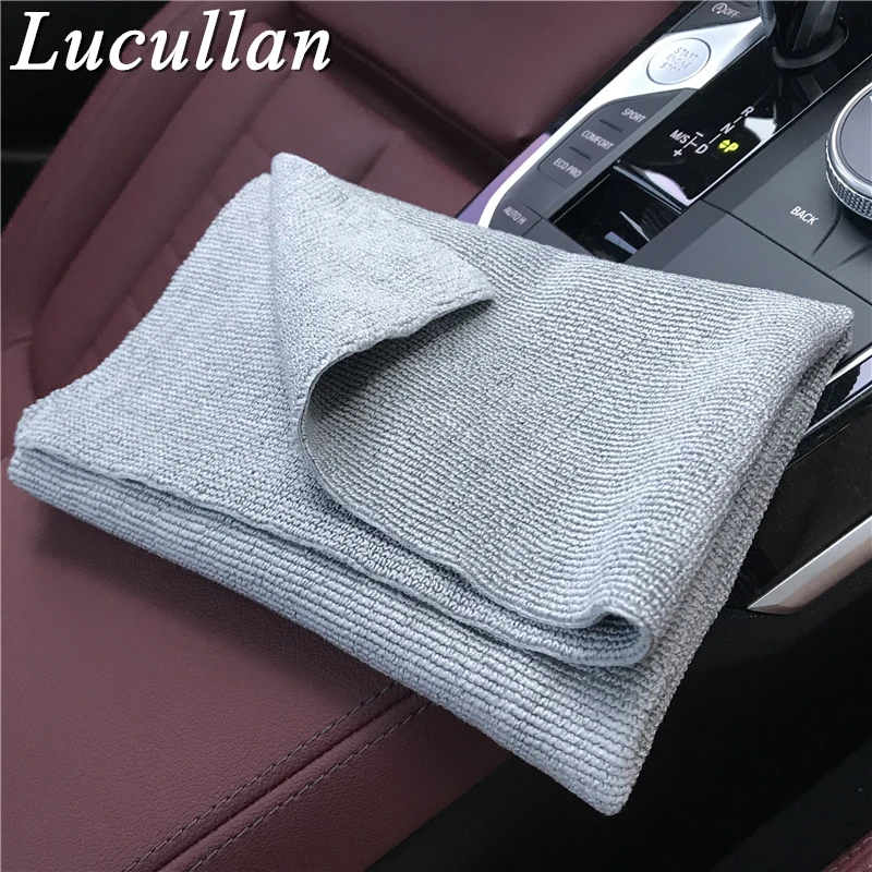 Lucullan Premium Select For Detailers Soft Edgeless Microfiber Pearl Towel For Polishing Wax Removal