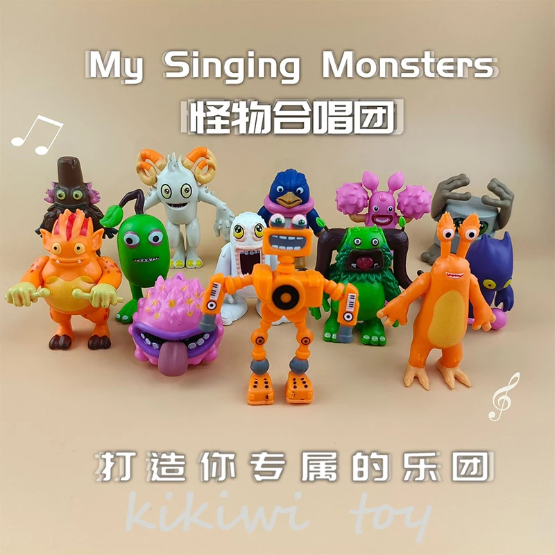 13 stücke meine singende Monster Anime Figur Wubbox MSM Action figur Mini süße Figur PVC Statue Modell Puppe Weihnachten Spielzeug Geschenk Kinder