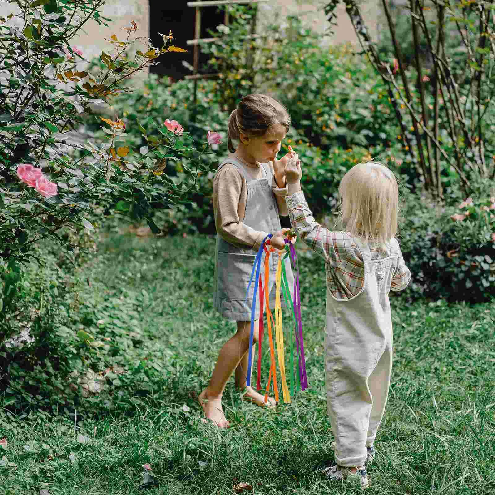 2-delig regenbooglint kleurrijke babybijtring handbellen kinderspeelgoed kauwen babymeisje kinderen douchegift houten