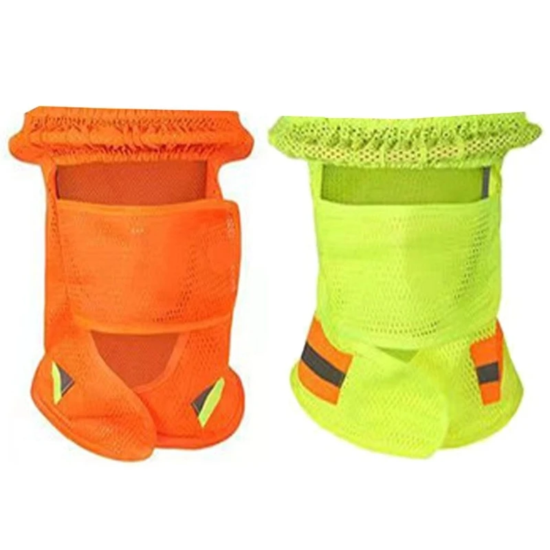 Hard Hats Sun Shade SunVisor Neck Shade High Visibility Orange Yellow DXAA