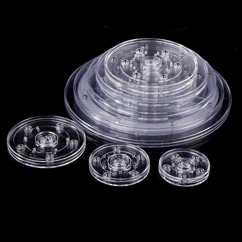 Turntable Acrylic 360 Rotating Display Stand Transparent Round Base Lazy Susan Jewelry Decor Swivel Plates Furniture Hardware