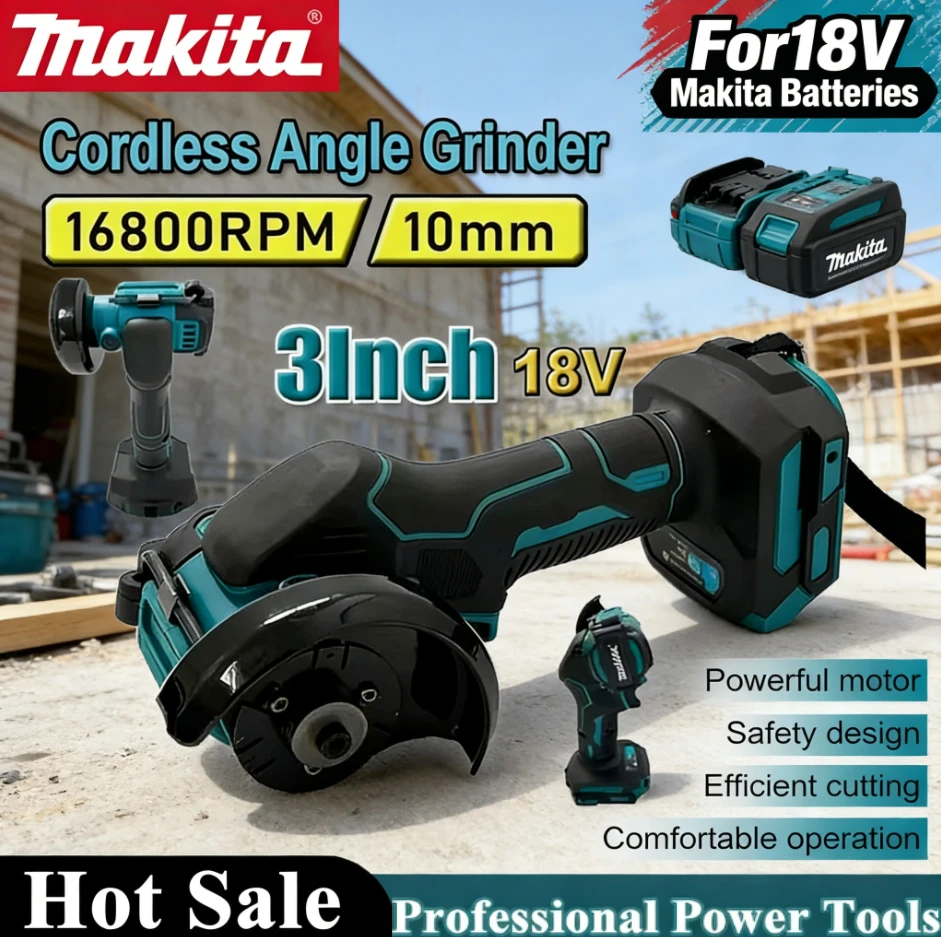 

Makita Cordless 3 Inch Angle Grinder Cordless 3 Inch Electirc CUT OFF Tool Cutting Circular Saw Power Tool