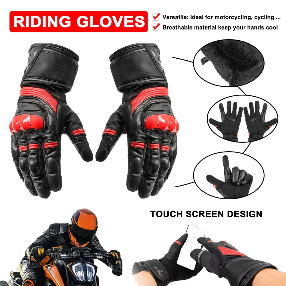 

Motorcycle Gloves Winter Warmth Waterproof Windproof Touchable Glove Motobike Cycling Unisex Motocross Riding Protective Gloves