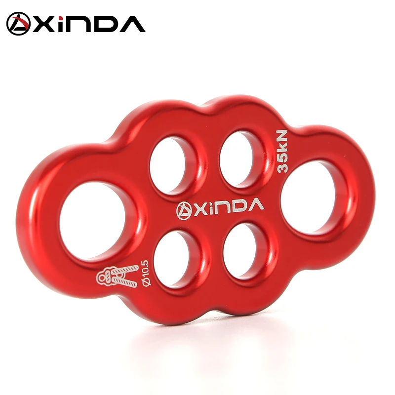 XINDA 35kN Stainless Steel Durable Belaying Adjuster Plate Aluminum Lanyard Rock Climbing XINDA 35kN Stainless Steel Durable