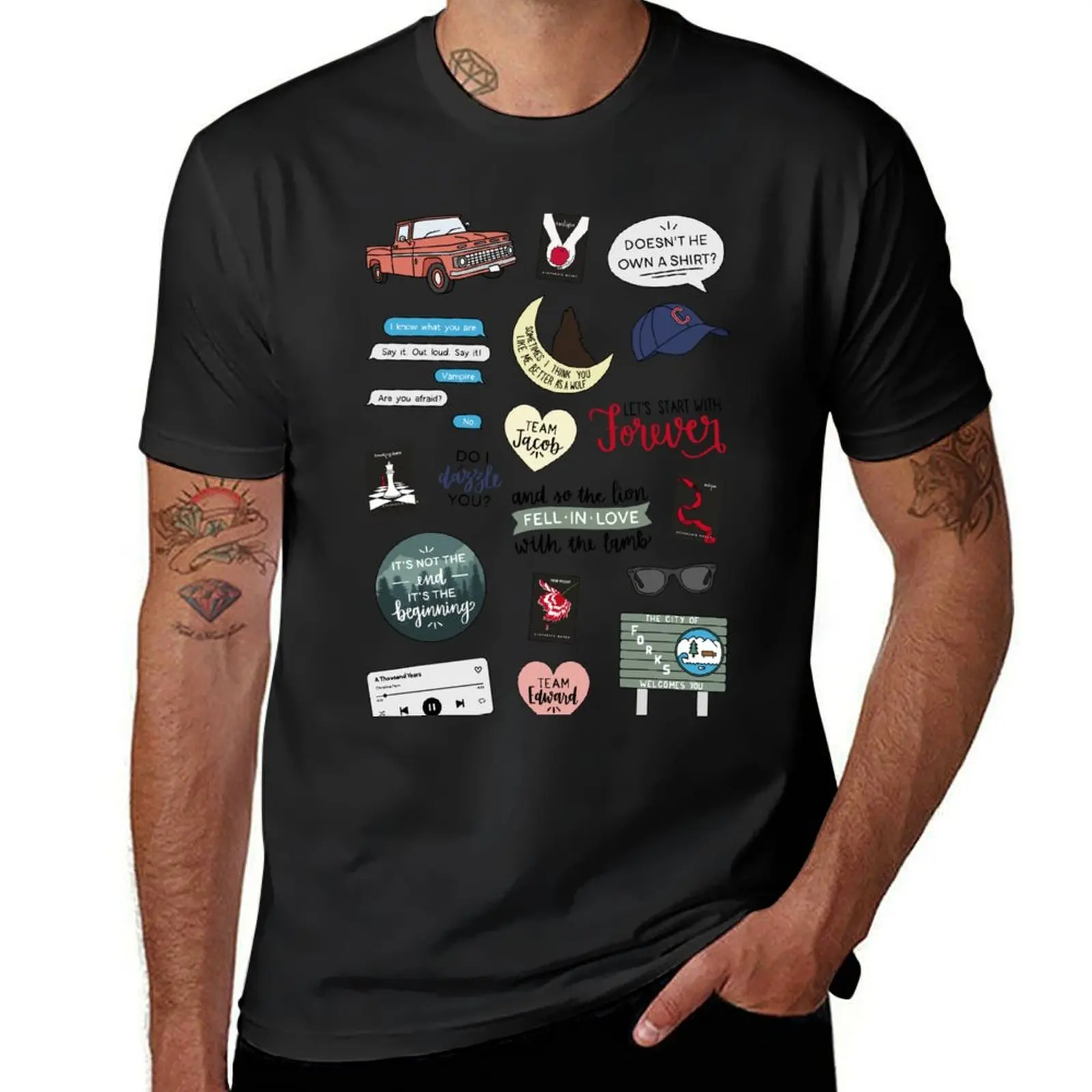 

Twilight Movie and Book Art T-Shirt luxury designer graphic tee shirt graphic t shirts Aesthetic clothing anime shirts men