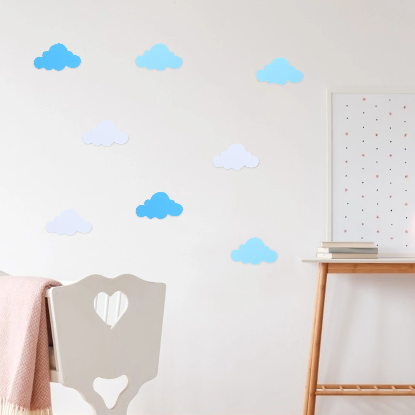 

120pcs Cloud Wall Stickers EVA Decals Kids Room Decor Craft Safe Material Long Lasting Easy Apply Remove Smooth Surface DIY