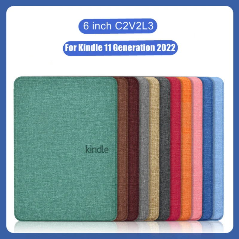Housse Kindle 11e génération 2024/2022, Housse Transparente Souple 6 Pouces pour liseuse Kindle, Protection magnétique en PU avec Fonction Veille/réveil Automatique et Smart Cover (Vert